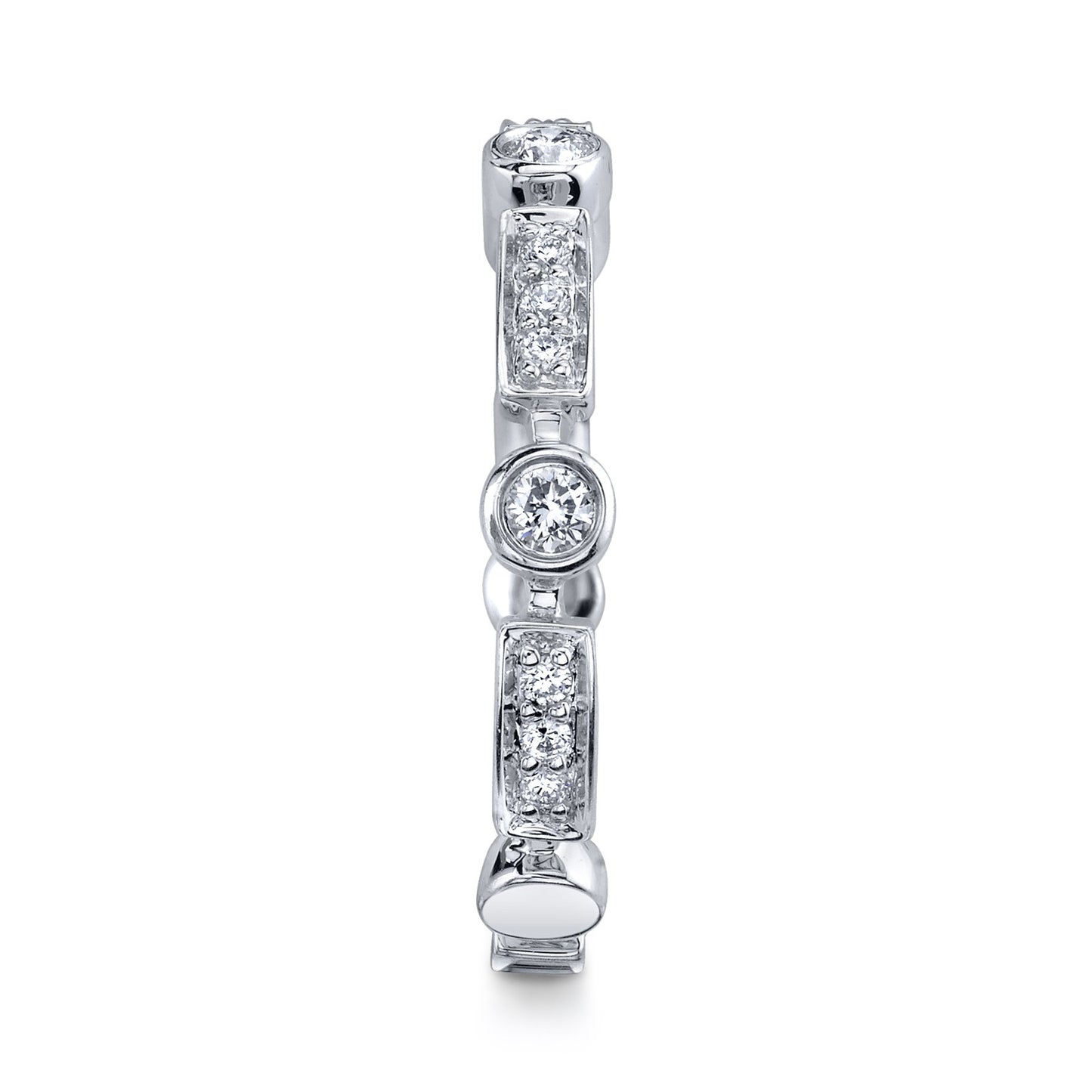 14K WHITE GOLD STACKABLE DIAMOND BAND