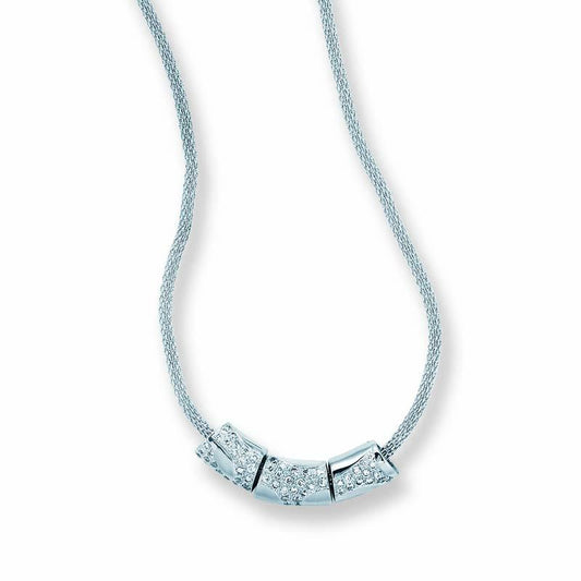 STERLING SILVER NECKLACE WITH CZ STONES