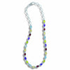 STERLING SILVER NECKLACE WITH MULTI-COLORED STONES