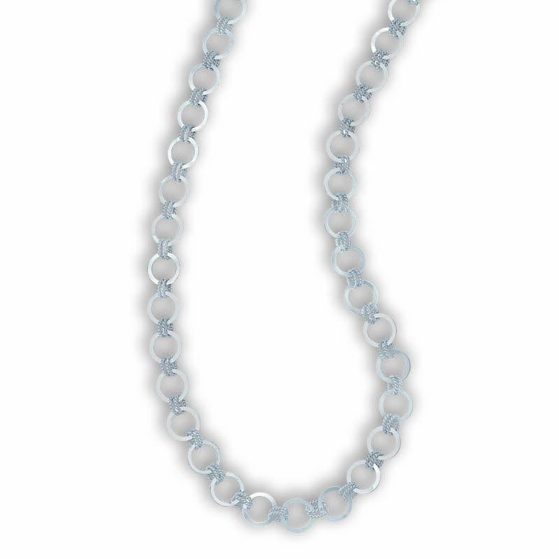 STERLING SILVER CIRCLES LONG NECKLACE