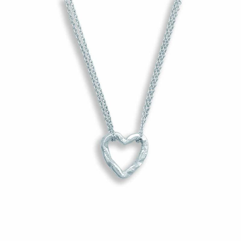 STERLING SILVER HEART PENDANT NECKLACE