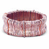 ROSE PLATED BRASS BRACELET WITH CLEAR CRYSTALS