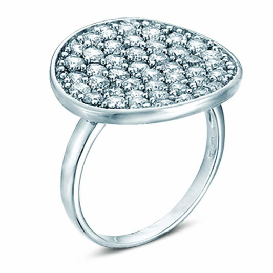 STERLING SILVER RING WITH CZ STONES