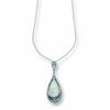 STERLING SILVER PENDANT NECKLACE WITH MOTHER OF PEARL