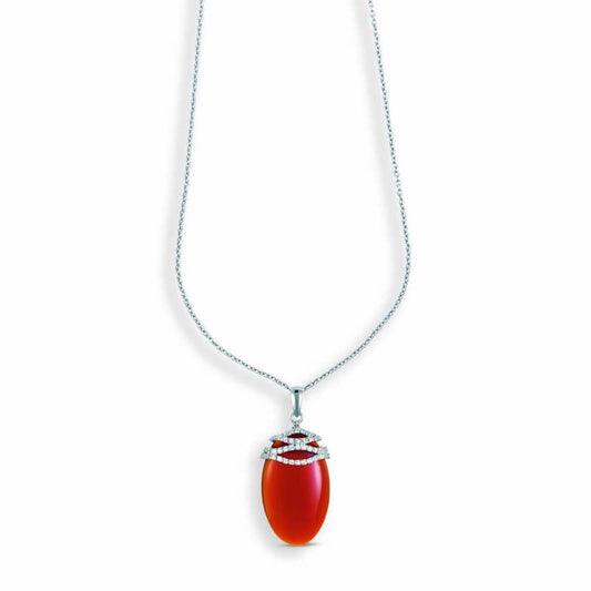 STERLING SILVER NECKLACE WITH AGATE STONE