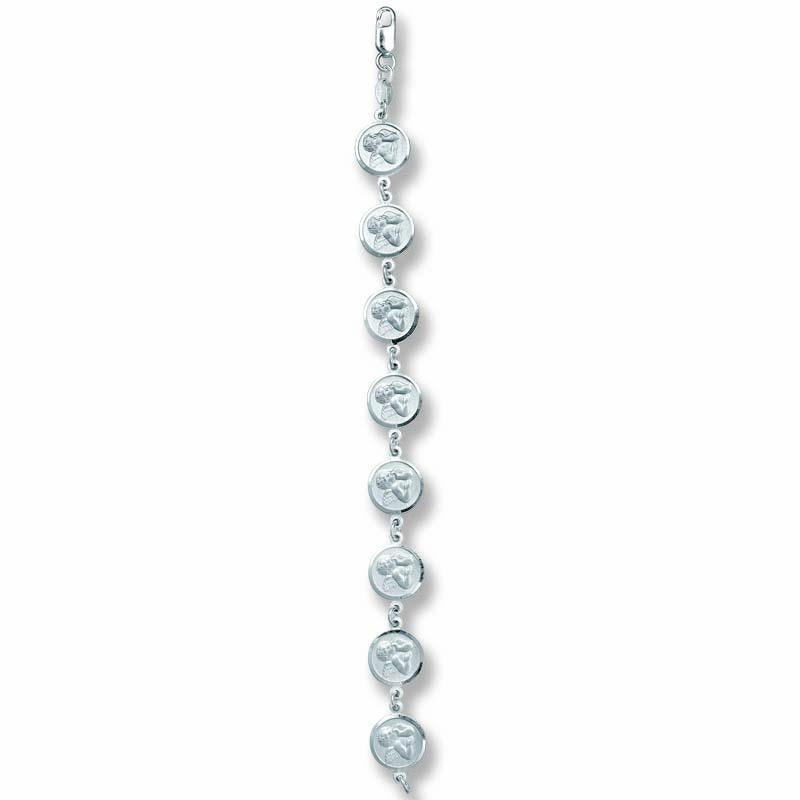 STERLING SILVER ANGEL CHARM BRACELET