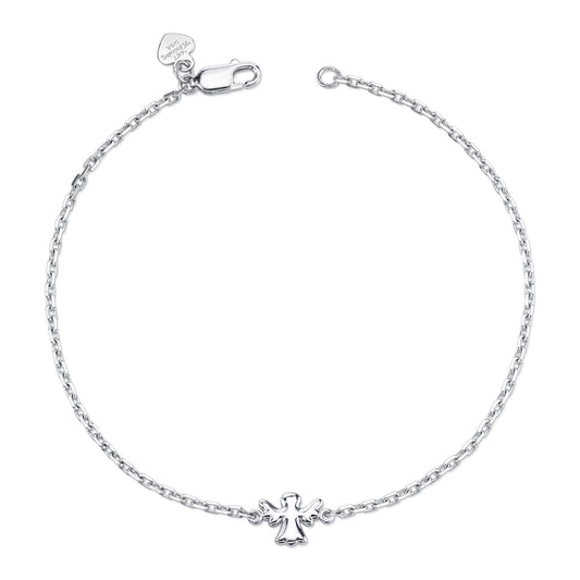 14K WHITE GOLD KIDS ANGEL BRACELET