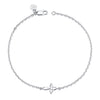 14K WHITE GOLD KIDS CROSS BRACELET