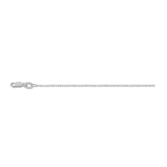 14K WHITE GOLD .60MM BOX CHAIN