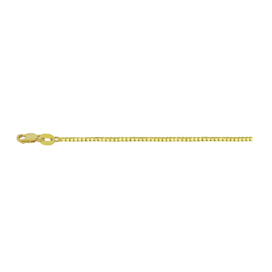 14K YELLOW GOLD .90MM BOX CHAIN