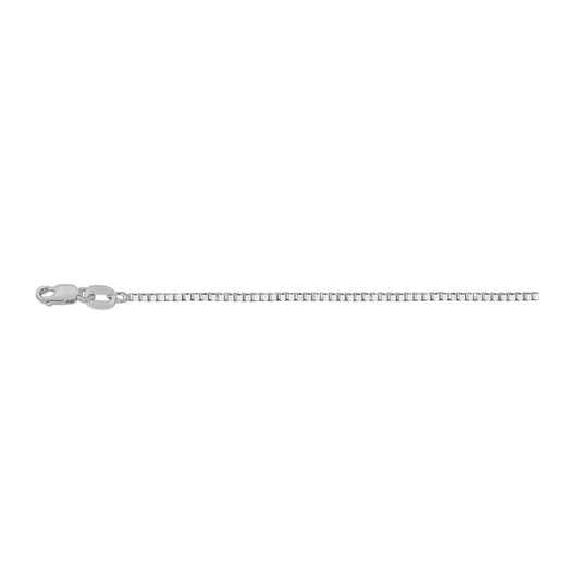 14K WHITE GOLD .90MM BOX CHAIN