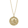 14K YELLOW GOLD SAINT CHRISTOPHER NECKLACE
