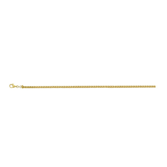 14K YELLOW GOLD 1MM FRANCO CHAIN