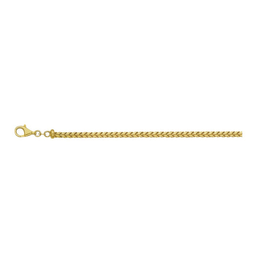 14K YELLOW GOLD 2MM FRANCO CHAIN