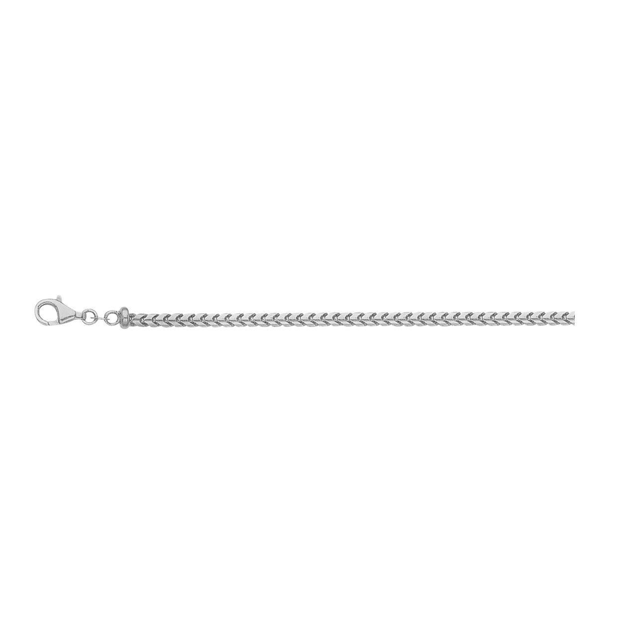 14K WHITE GOLD 2MM FRANCO CHAIN