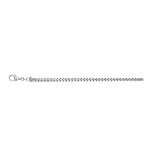 14K WHITE GOLD 2MM FRANCO CHAIN