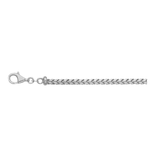 14K WHITE GOLD 3MM FRANCO CHAIN