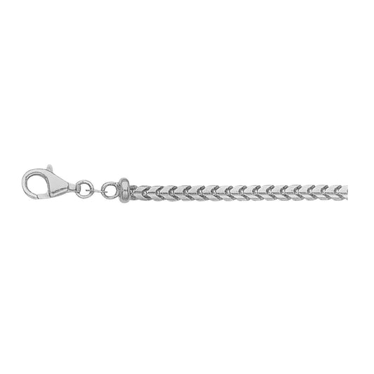 14K WHITE GOLD 3.5MM FRANCO CHAIN