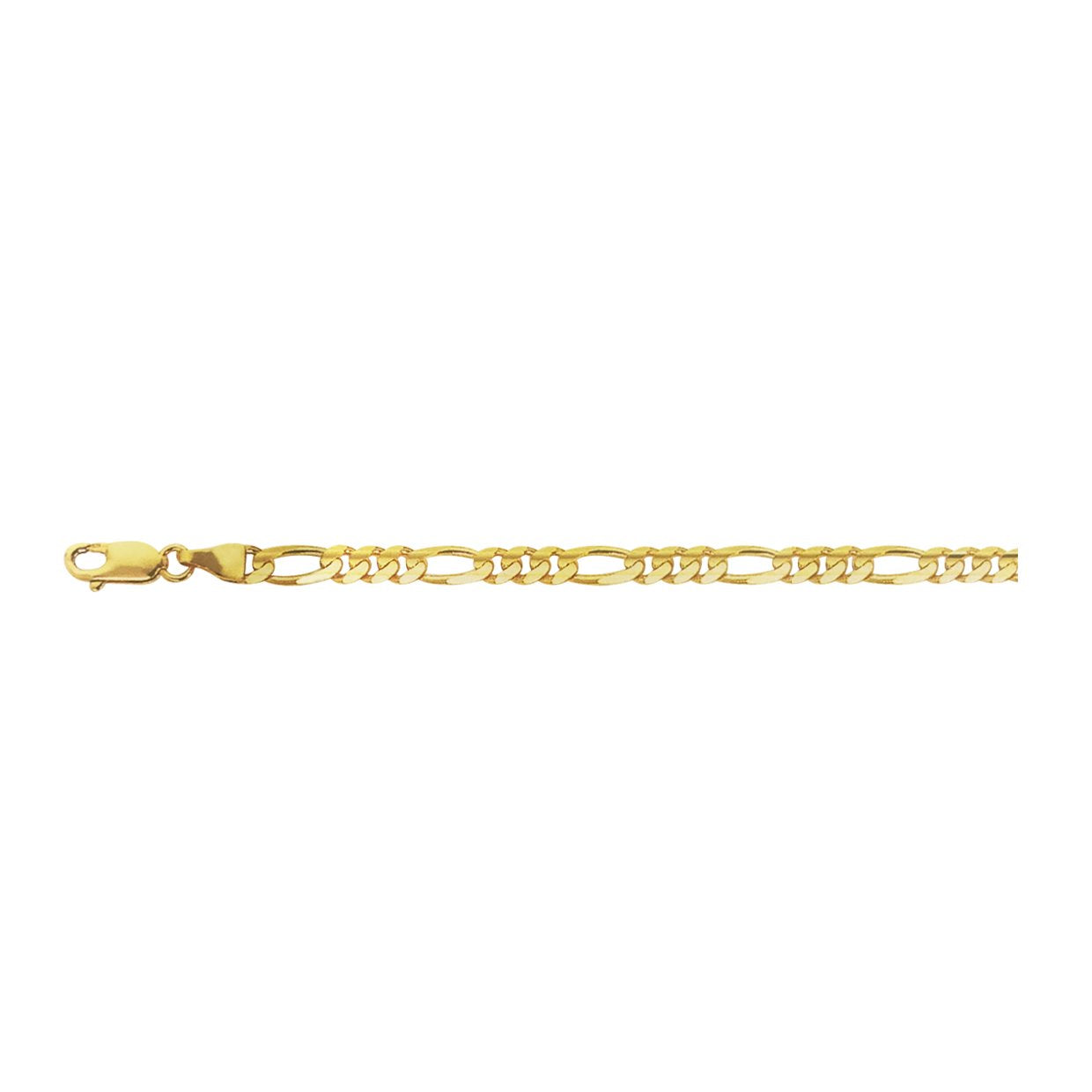 14K YELLOW GOLD CLASSICAL 3.8MM FIGARO CHAIN