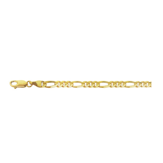 14K YELLOW GOLD CLASSICAL 4.6MM FIGARO CHAIN