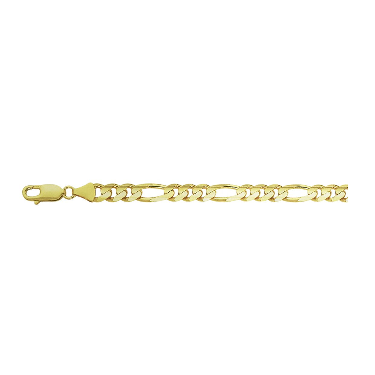 14K YELLOW GOLD CLASSICAL 6MM FIGARO CHAIN