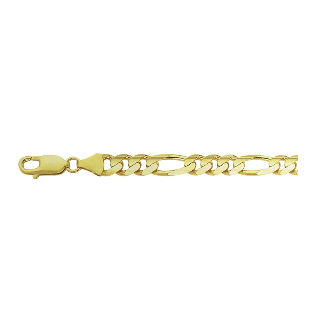 14K YELLOW GOLD CLASSICAL 7.8MM FIGARO CHAIN