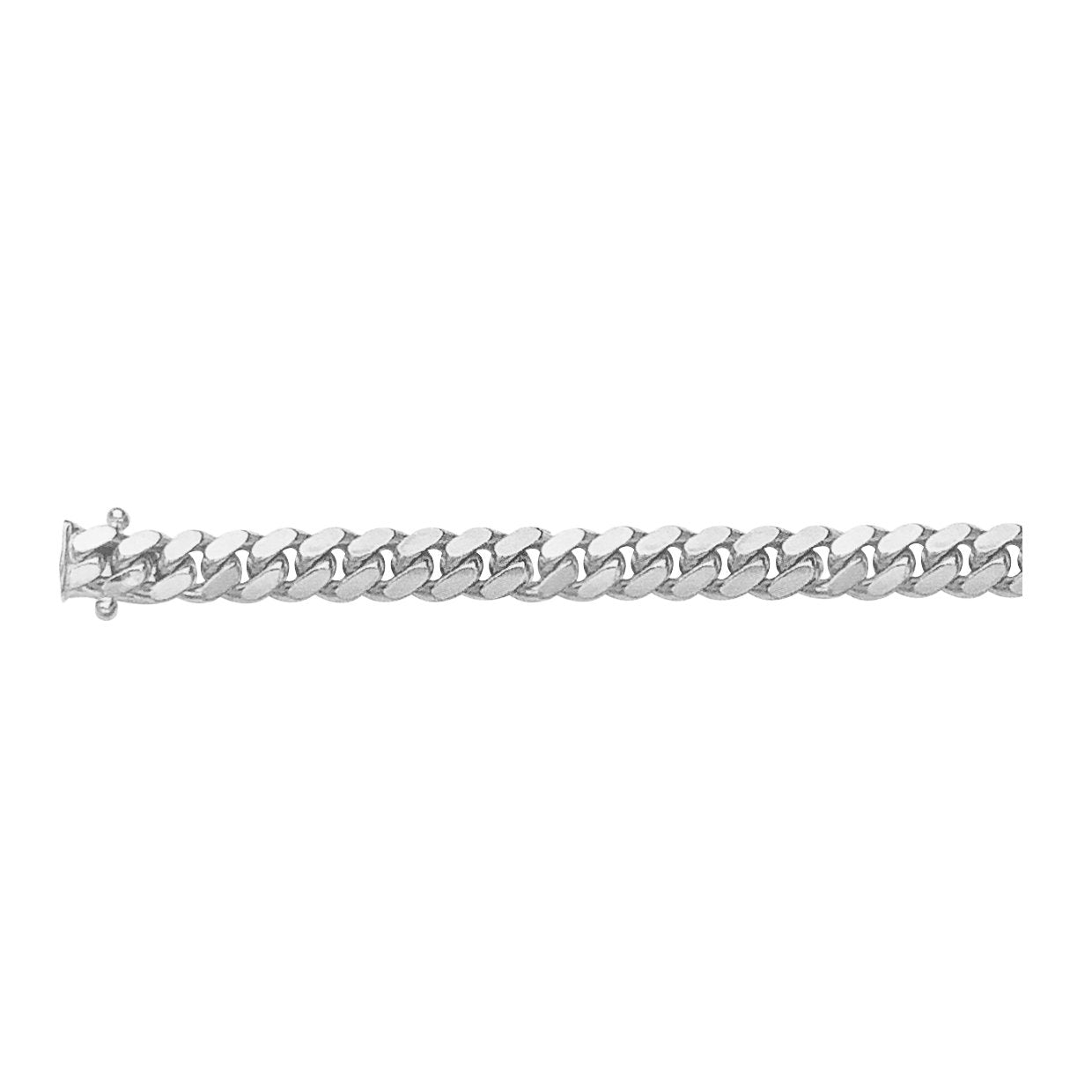 14K WHITE GOLD 6MM CUBAN CHAIN