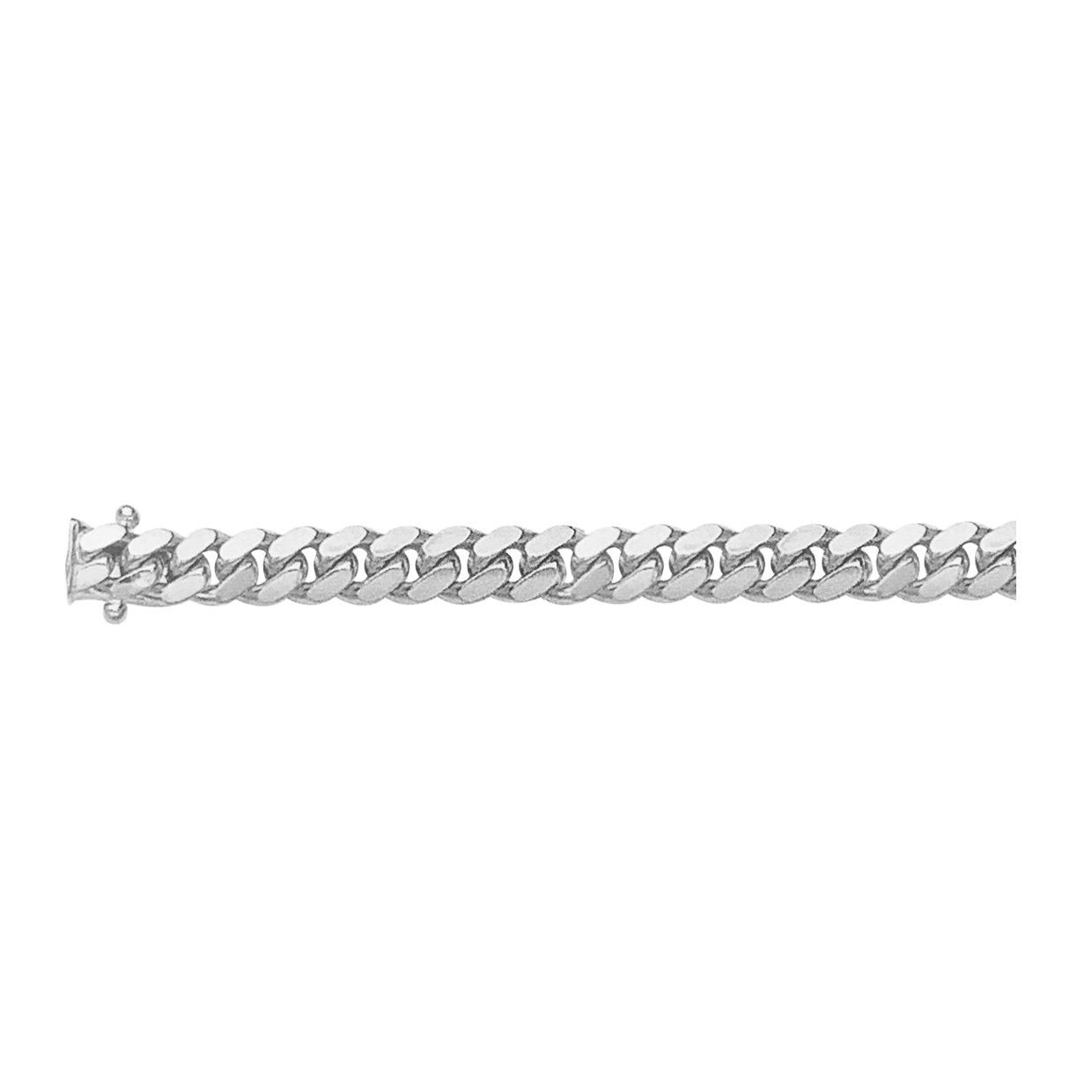 14K WHITE GOLD 7MM CUBAN CHAIN