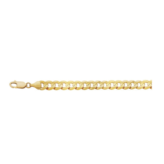 14K YELLOW GOLD 6.9MM CURB CHAIN