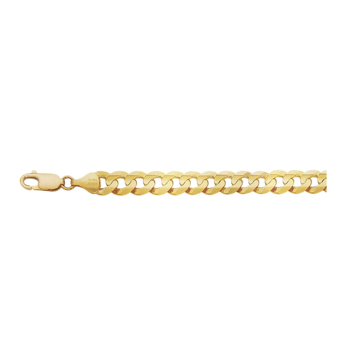 14K YELLOW GOLD 8MM CURB CHAIN