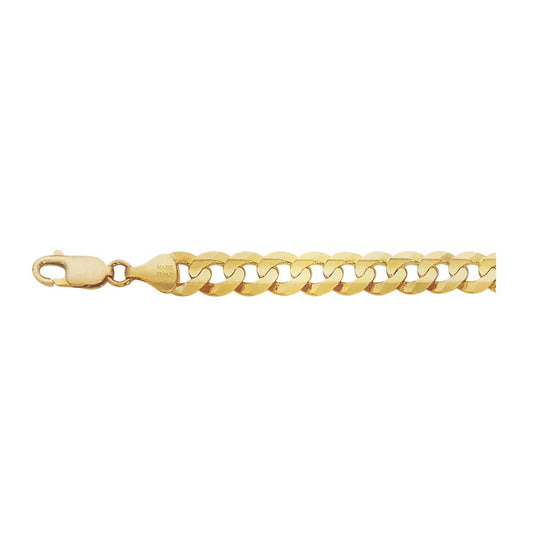 14K YELLOW GOLD 9.7MM CURB CHAIN