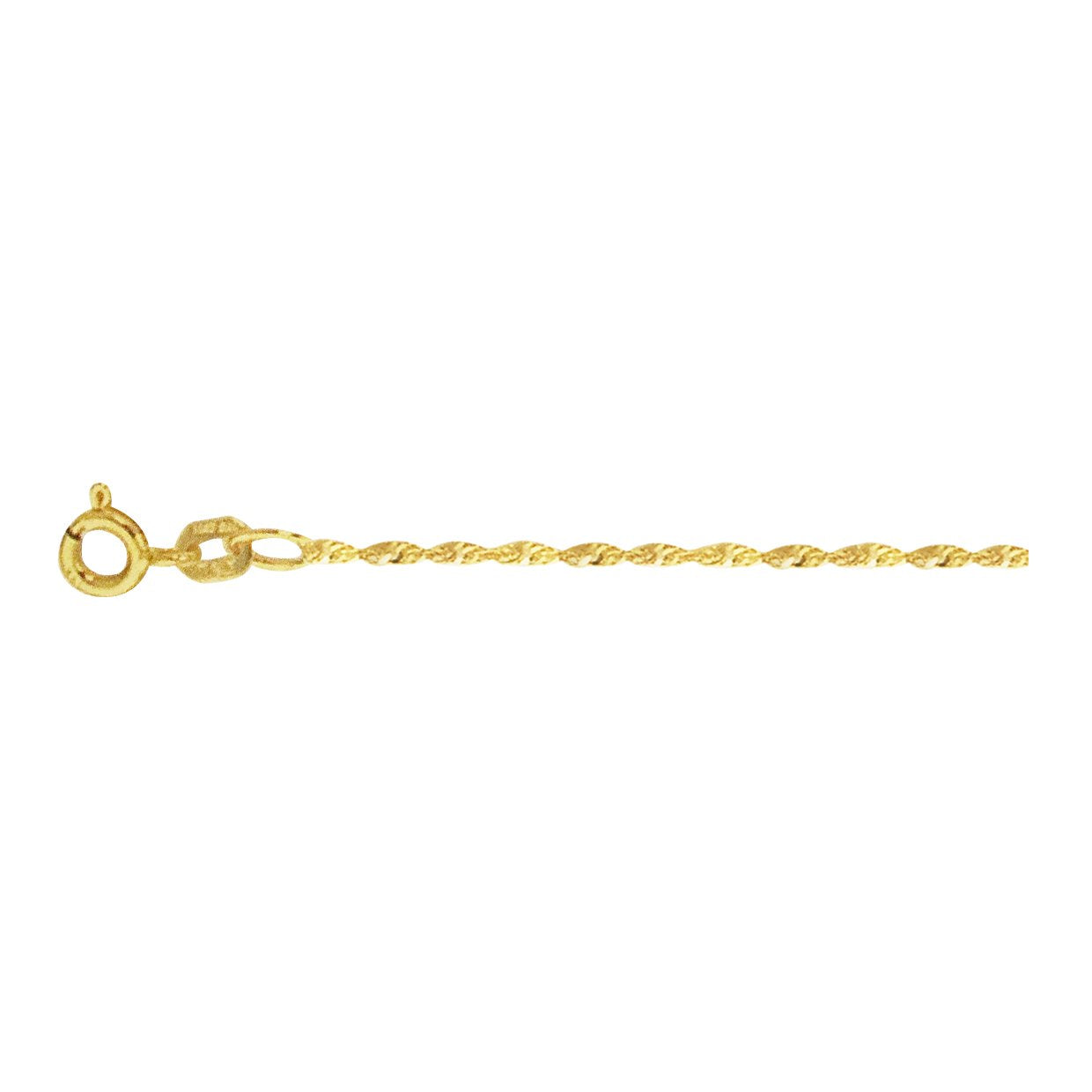 14K YELLOW GOLD 1.2MM SINGAPORE CHAIN