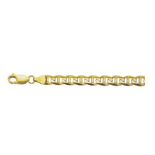 14K YELLOW GOLD 6.8MM MARINER CHAIN