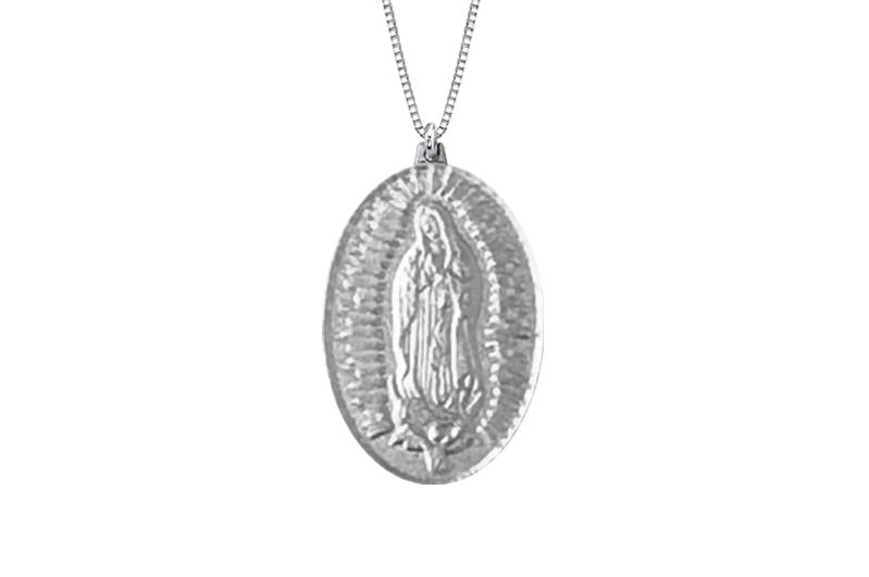 925 STERLING SILVER 9x13MM OVAL MARY MEDAL