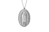 925 STERLING SILVER 9x13MM OVAL MARY MEDAL