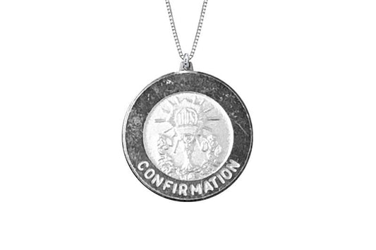 925 STERLING SILVER 15MM ROUND CONFIRMATION MEDAL