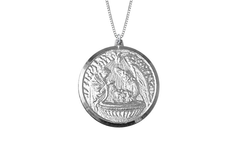 925 STERLING SILVER 15MM ROUND BAPTISM MEDAL