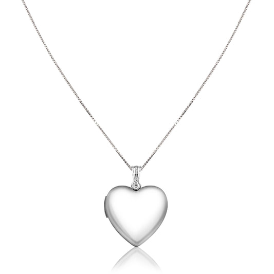 Sterling silver heart locket necklace