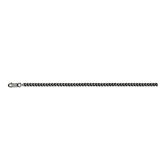 STERLING SILVER OXIDIZED FRANCO CHAIN 3MM