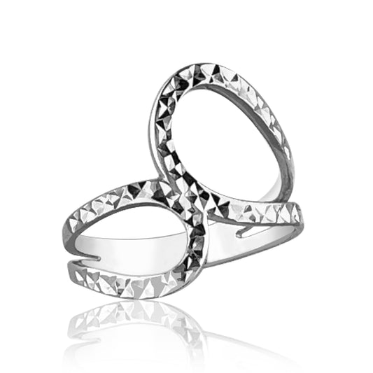 Sterling silver fashion ring with dc design