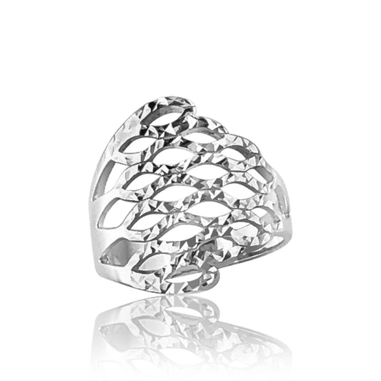 Sterling silver fashion ring with dc design