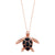 14K ROSE GOLD SEA TURTLE (HONU) DIAMOND NECKLACE