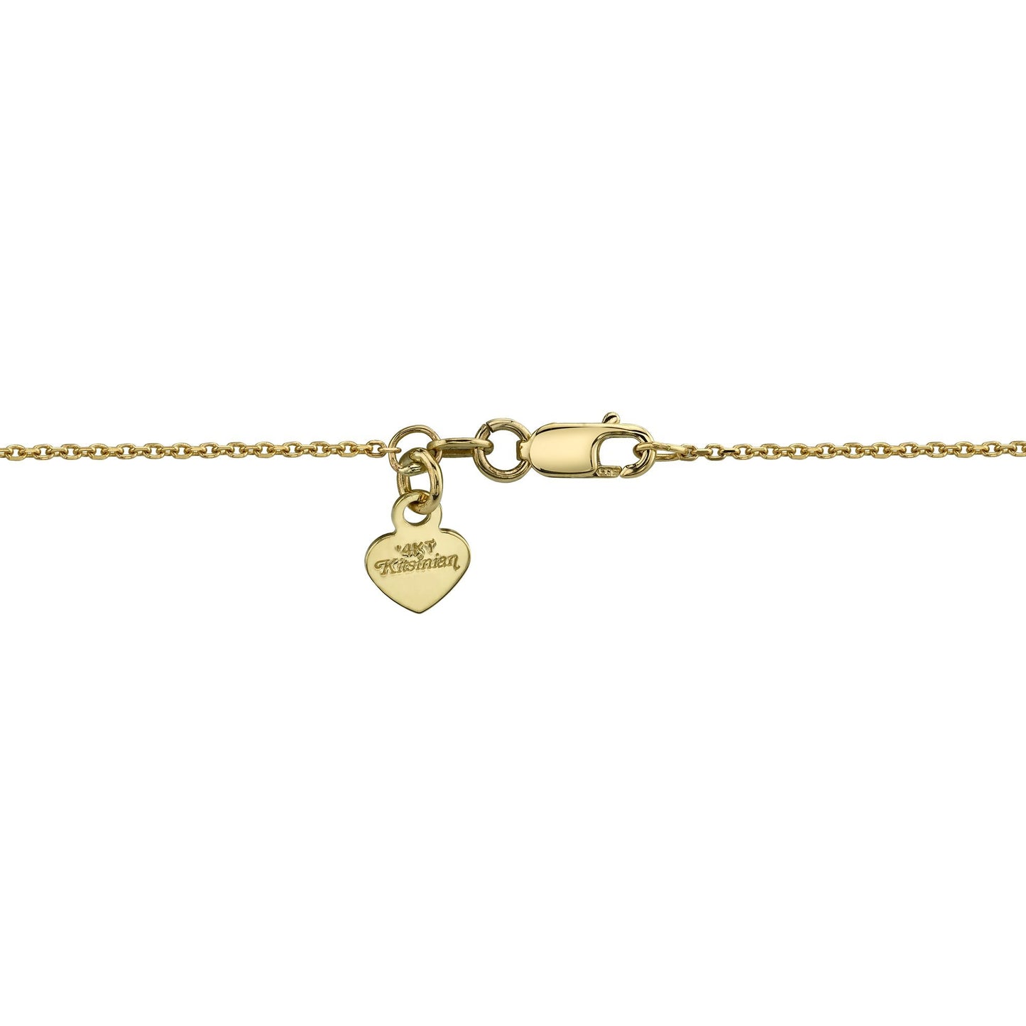 14K YELLOW GOLD DIAMOND TINY CROSS NECKLACE